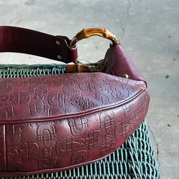❤️‍🔥🚫SOLD🚫AUTHENTICATED Bordeaux Gucci horse bit bamboo hobo bag❤️‍🔥 - Picture 8 of 13